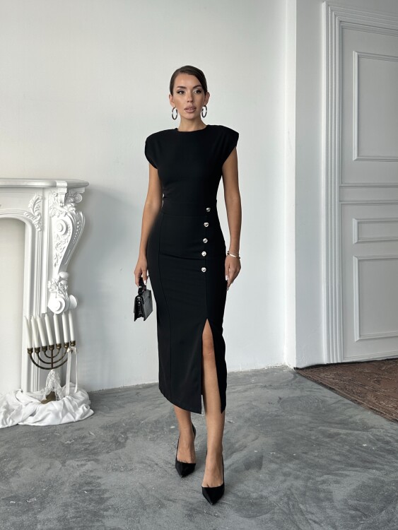 Sara Elbise - Siyah - 3