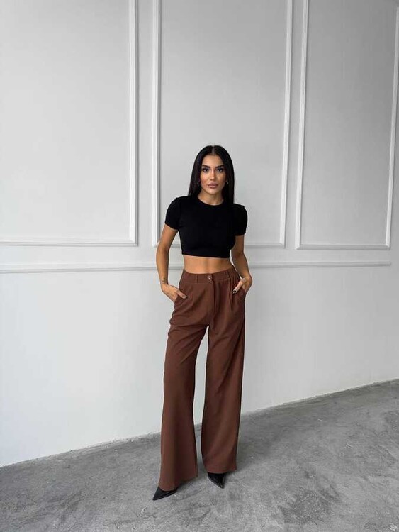 Seren Pantolon- Kahve - 1