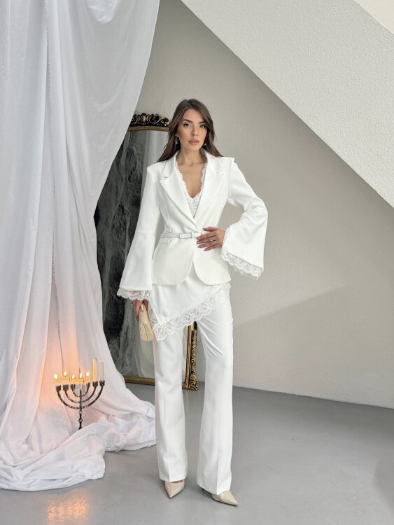 Sidone 3 Lü Takım - Beyaz - Sevenday