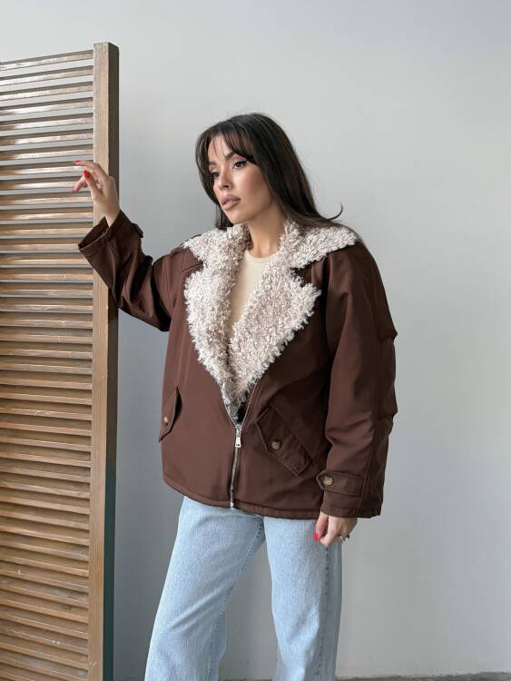 Sipet Kısa Ceket - Acı Kahve - 3