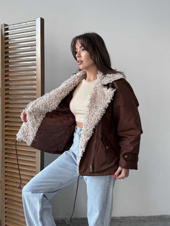 Sipet Kısa Ceket - Acı Kahve - 4