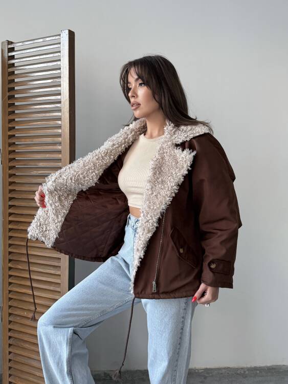 Sipet Kısa Ceket - Acı Kahve - 4