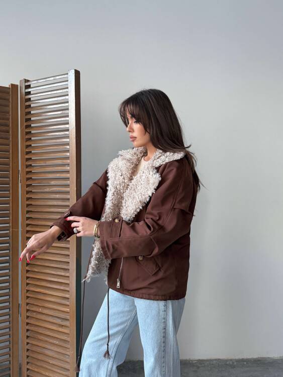 Sipet Kısa Ceket - Acı Kahve - 5