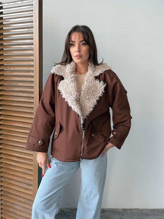 Sipet Kısa Ceket - Acı Kahve - Sevenday