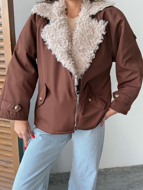 Sipet Kısa Ceket - Acı Kahve - 7