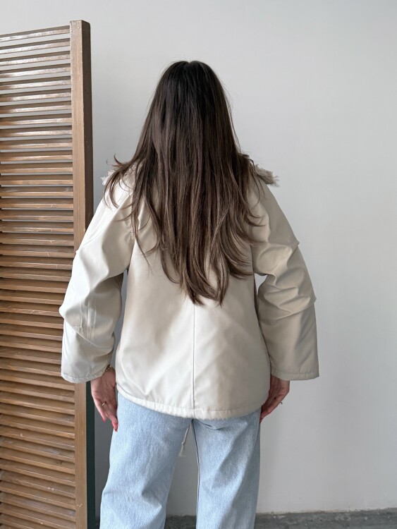 Sipet Kısa Ceket - Bej - 2