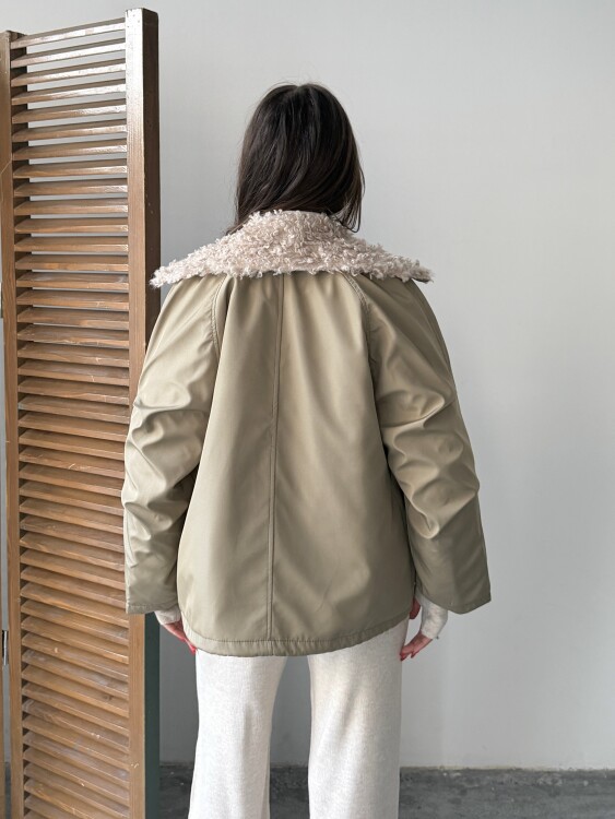 Sipet Kısa Ceket - Haki - 2