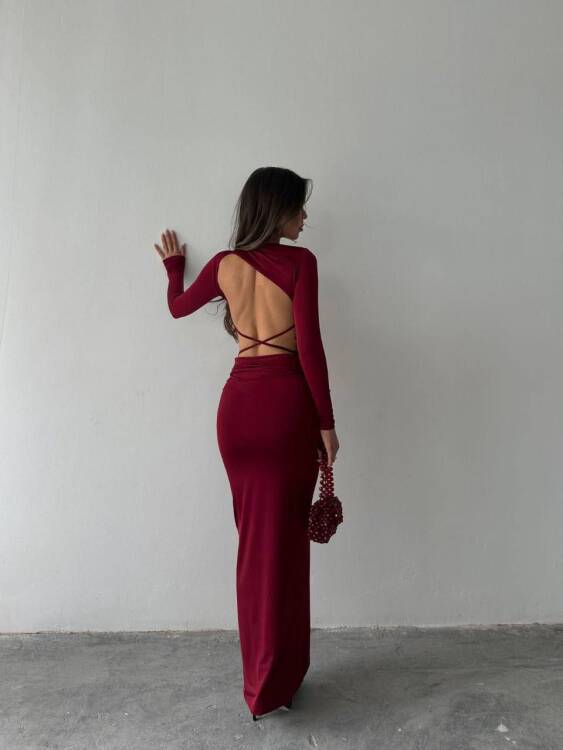 Slays Elbise - Bordo - 2