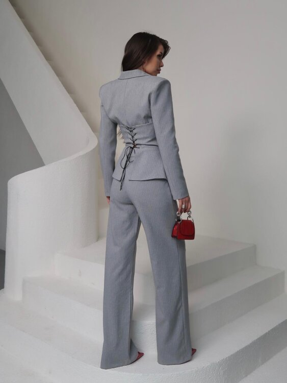 Sulvie Çizgili 3 Lü Takım - Beyaz - 4