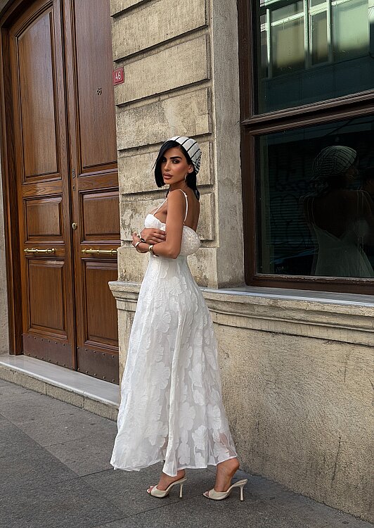 SUNDEW Maxi Elbise - Beyaz - Sevenday