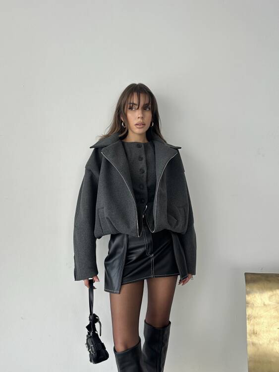 Tensi Yelekli Kaban - Antrasit - 5