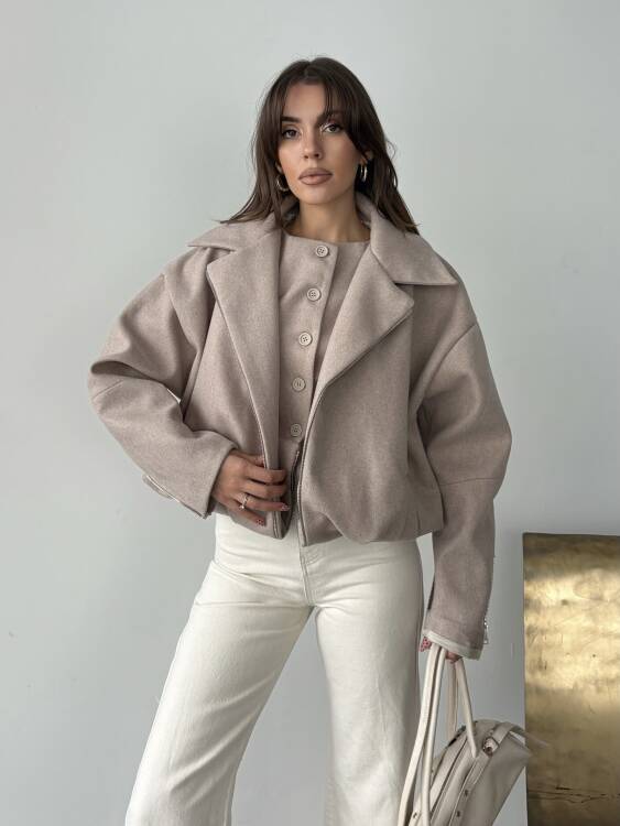 Tensi Yelekli Kaban - Bej - 1