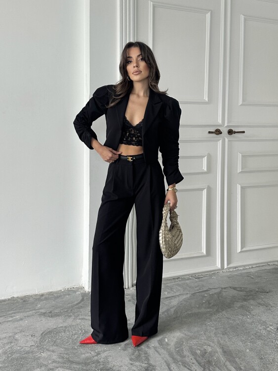 Theboom Ceket Pantolon Takım - Siyah - Sevenday