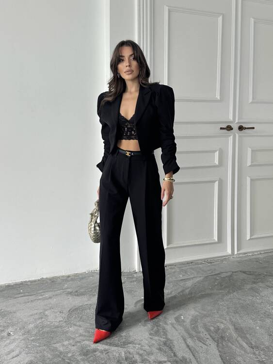 Theboom Ceket Pantolon Takım - Siyah - 4