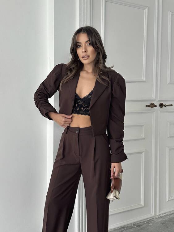 Theboom Ceket Pantolon Takım - Acı Kahve - 2