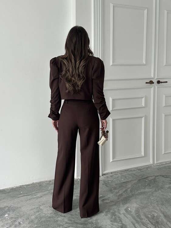 Theboom Ceket Pantolon Takım - Acı Kahve - 4