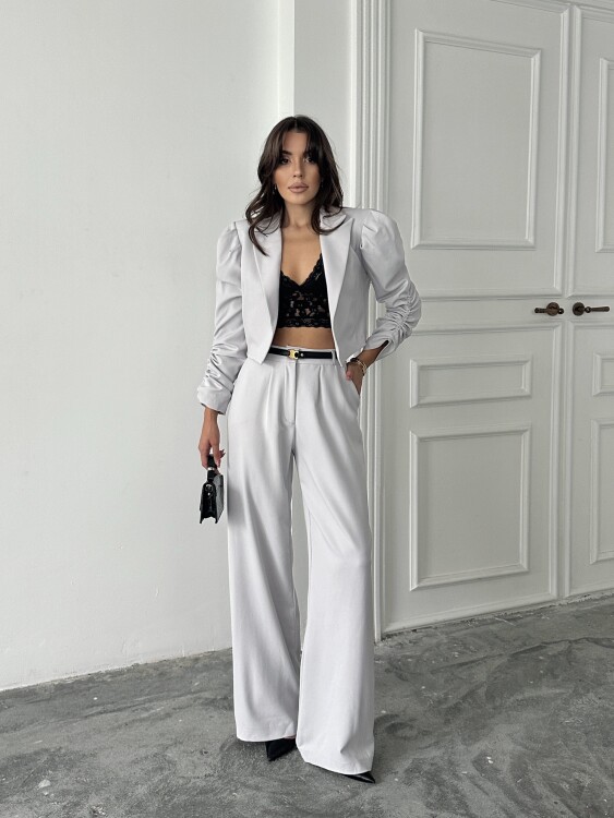 Theboom Ceket Pantolon Takım - Gri - Sevenday