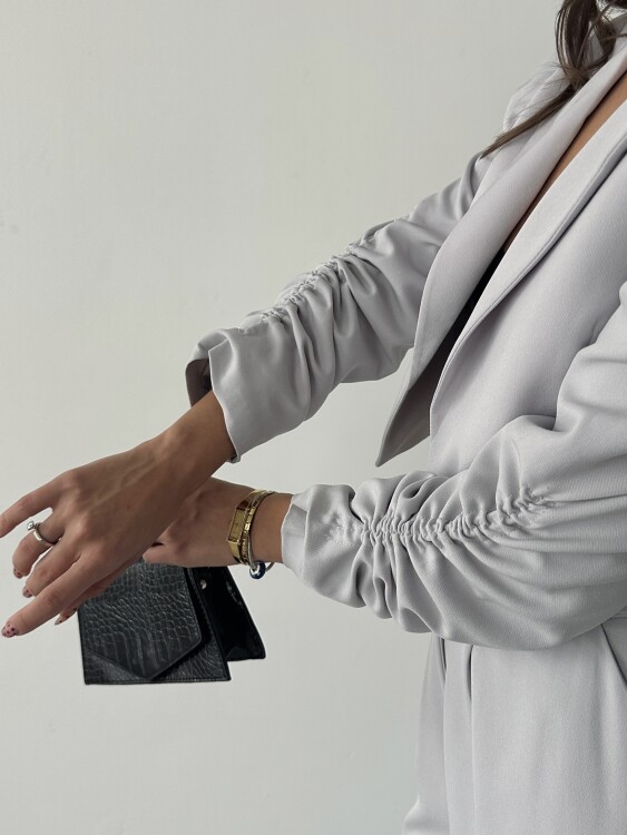 Theboom Ceket Pantolon Takım - Gri - 5