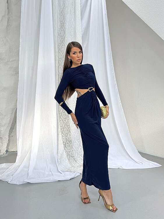 TIENSE Maxi Elbise - Lacivert - 2