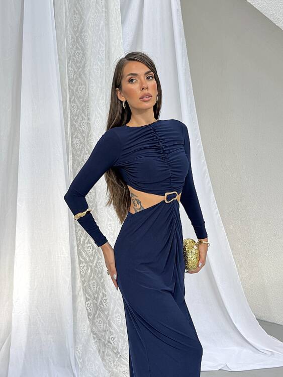TIENSE Maxi Elbise - Lacivert - 3
