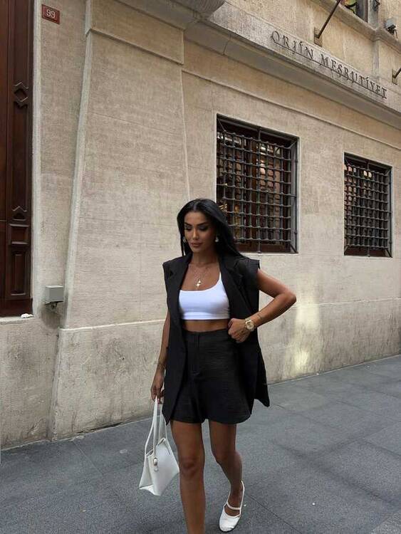 Tiwa Keten Takım- Siyah - 2