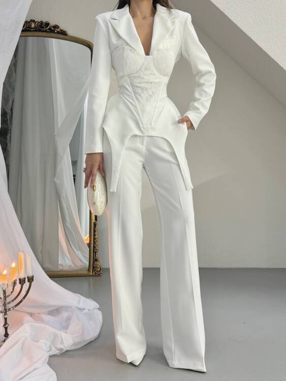 Valerin 3 Lü Takım - Beyaz - 6