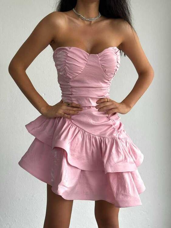 Vesin Elbise- Pembe - 1