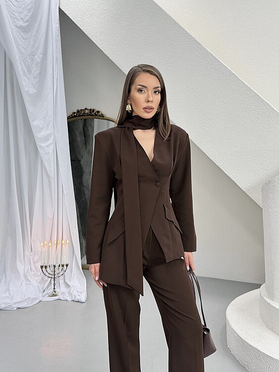 Zeni Fularlı Takım - Acı Kahve - 2