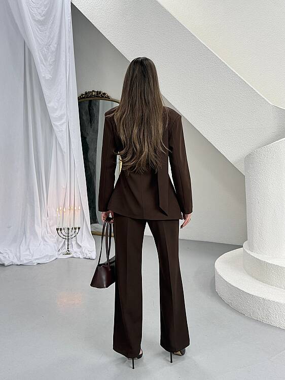 Zeni Fularlı Takım - Acı Kahve - 4