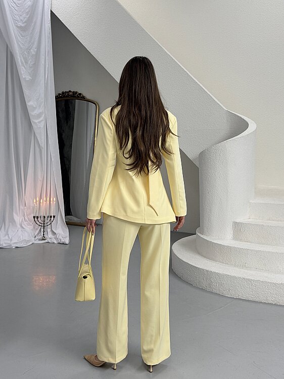 Zeni Fularlı Takım - Sarı - 6