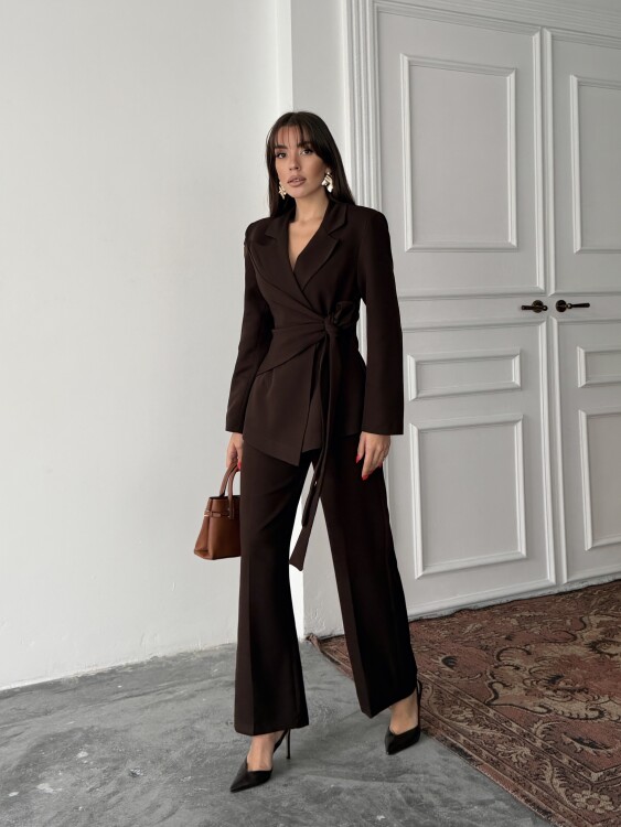 Zoey Ceket Pantolon Takım - Acı Kahve - 4