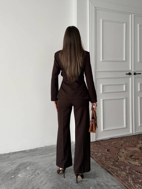 Zoey Ceket Pantolon Takım - Acı Kahve - 6
